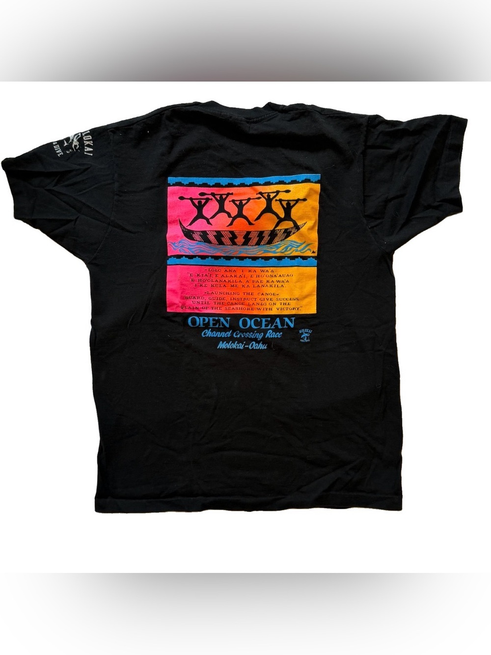 Vintage Molokai Fish and Dive t shirt xl black back hit